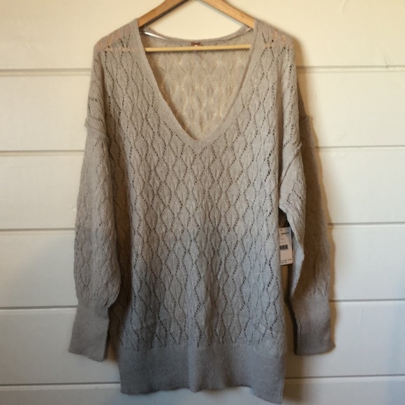Free People Say Hello Sweater in Neutral Size Small - Picture 12 of 13